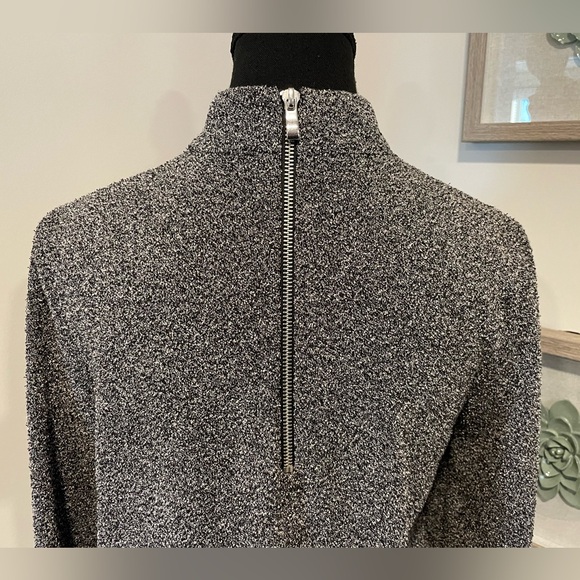 Zara Grey Boucle Sweater with Exposed Back Zipper VGUC - Picture 9 of 13